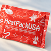 Close view of HeatPackUSA shipping warmer packaging — representative generated image